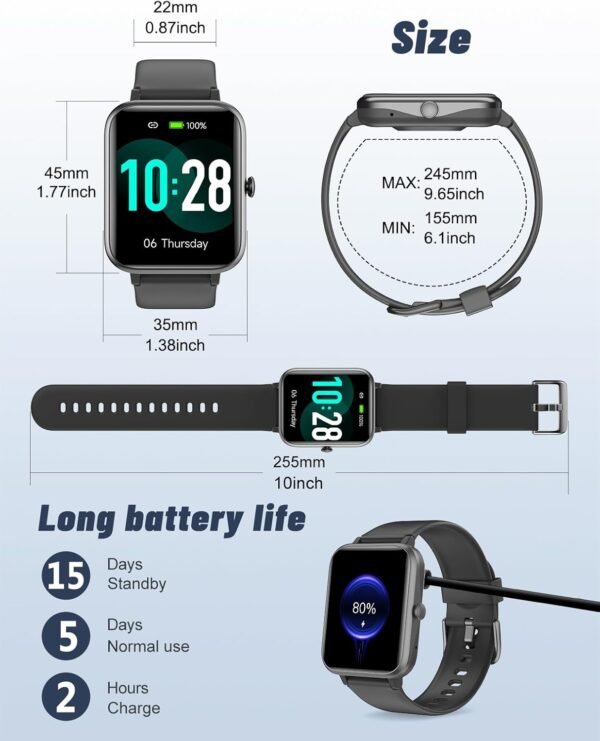 GRV Smart Watch for iOS and Android Phones (Answer/Make Call... - Image 7