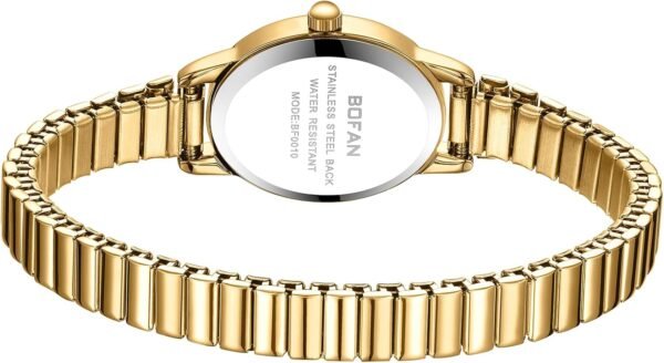BOFAN Small Gold Watches for Women Easy Read Ladies Quartz W... - Image 3