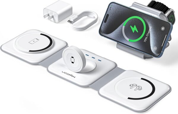 UCOMX 3 in 1 Charging Station for Multple Devices,Foldable 3...
