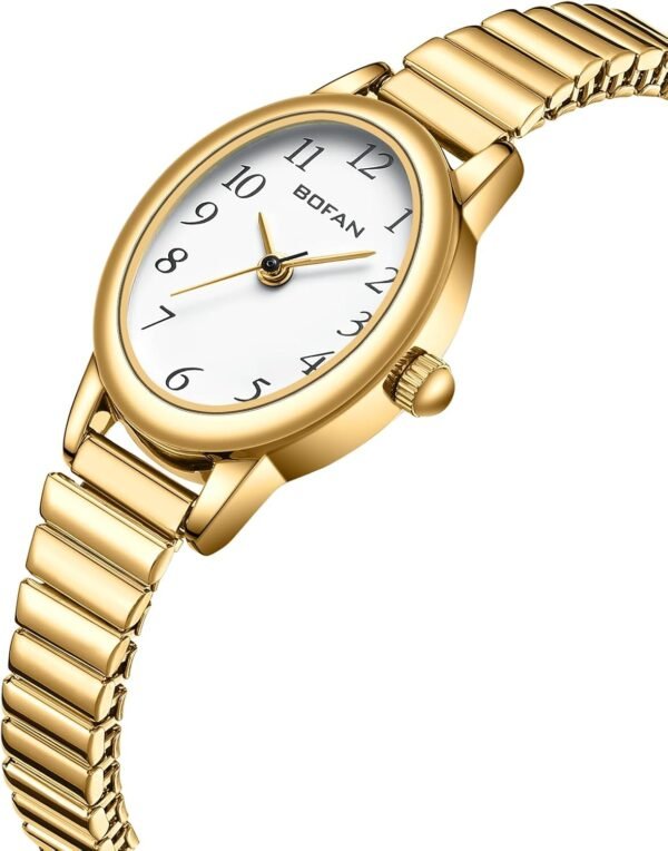BOFAN Small Gold Watches for Women Easy Read Ladies Quartz W... - Image 2