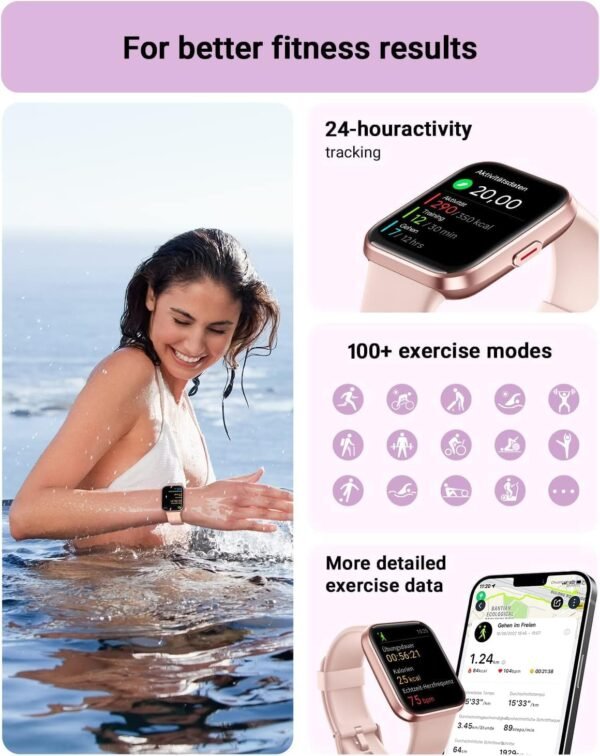 Smart Watch for Women Android & iPhone, Alexa Built-in, 1.8"... - Image 5