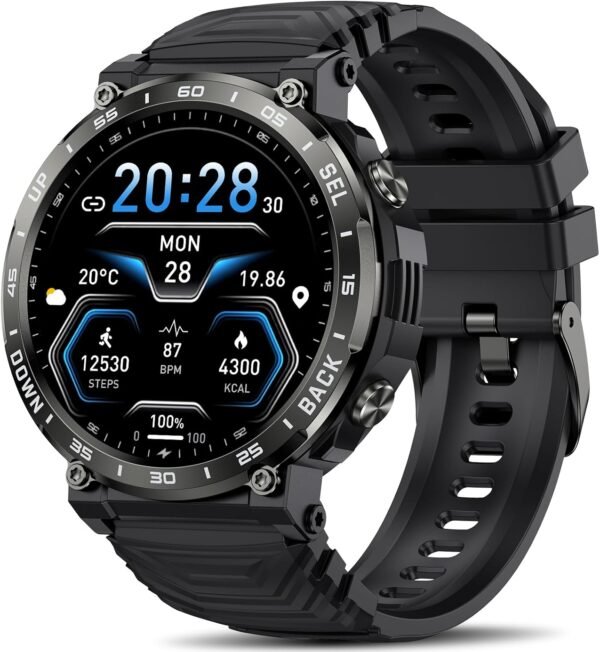 Smart Watches for Men-Bluetooth Call, 1.52" Military Smart W...