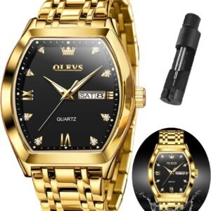 OLEVS Mens Watches Luxury Business Analog Quartz Watches for...