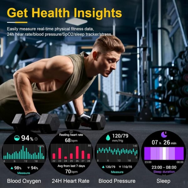 Smart Watches for Men-Bluetooth Call, 1.52" Military Smart W... - Image 4