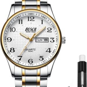 Men's Watch, 40 mm Analogue Waterproof Business Stainless St...