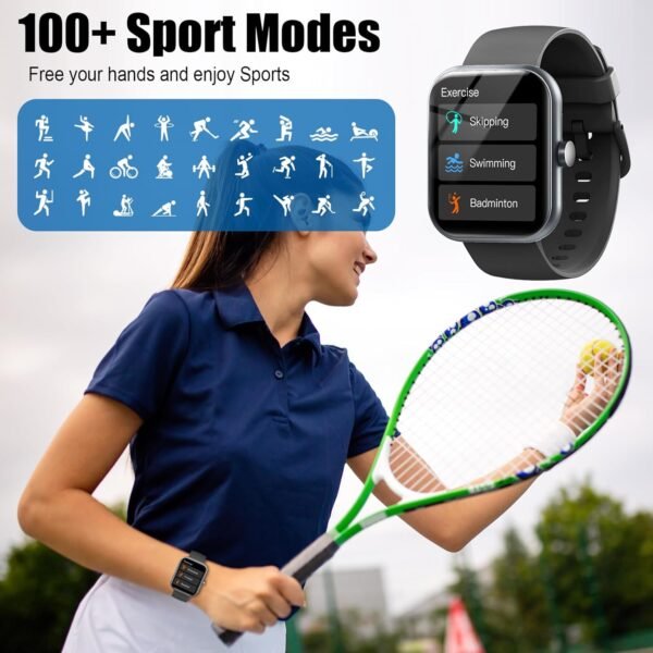 Smart Watch for Men Women, 1.96" Fitness Tracker Running Wat... - Image 5