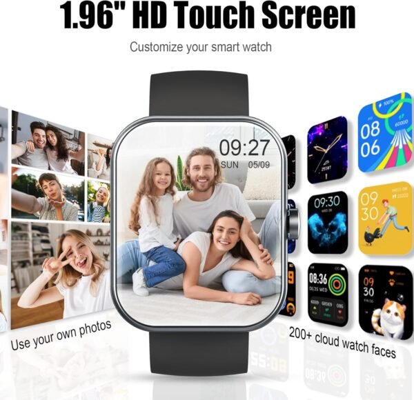 Smart Watch for Men Women, 1.96" Fitness Tracker Running Wat... - Image 6