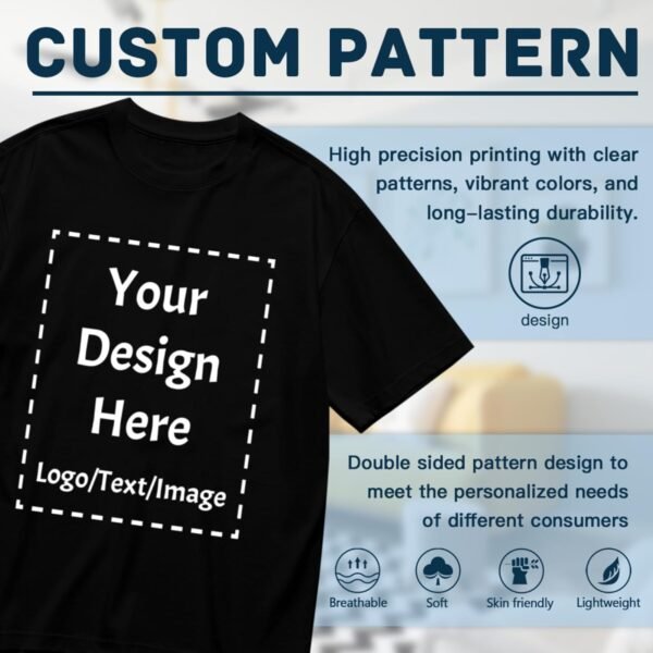 Custom T Shirts Made in USA Bulk Customized Heavy Cotton T-S... - Image 7