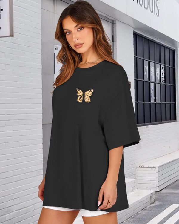 Womens Oversized Tshirt Graphic Tees Crew Neck Summer Short ... - Image 8