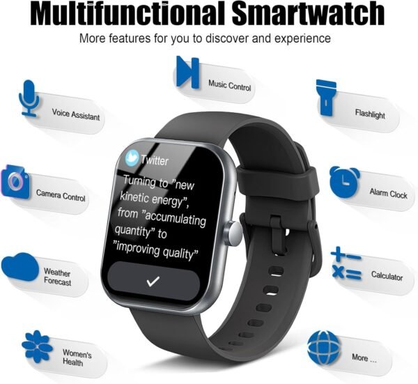 Smart Watch for Men Women, 1.96" Fitness Tracker Running Wat... - Image 7