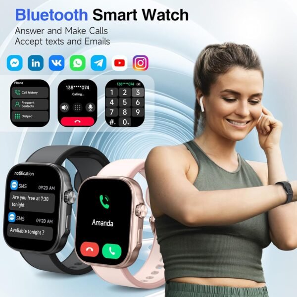 Smart Watch for Men Women, 1.99" AMOLED Display Fitness Trac... - Image 6