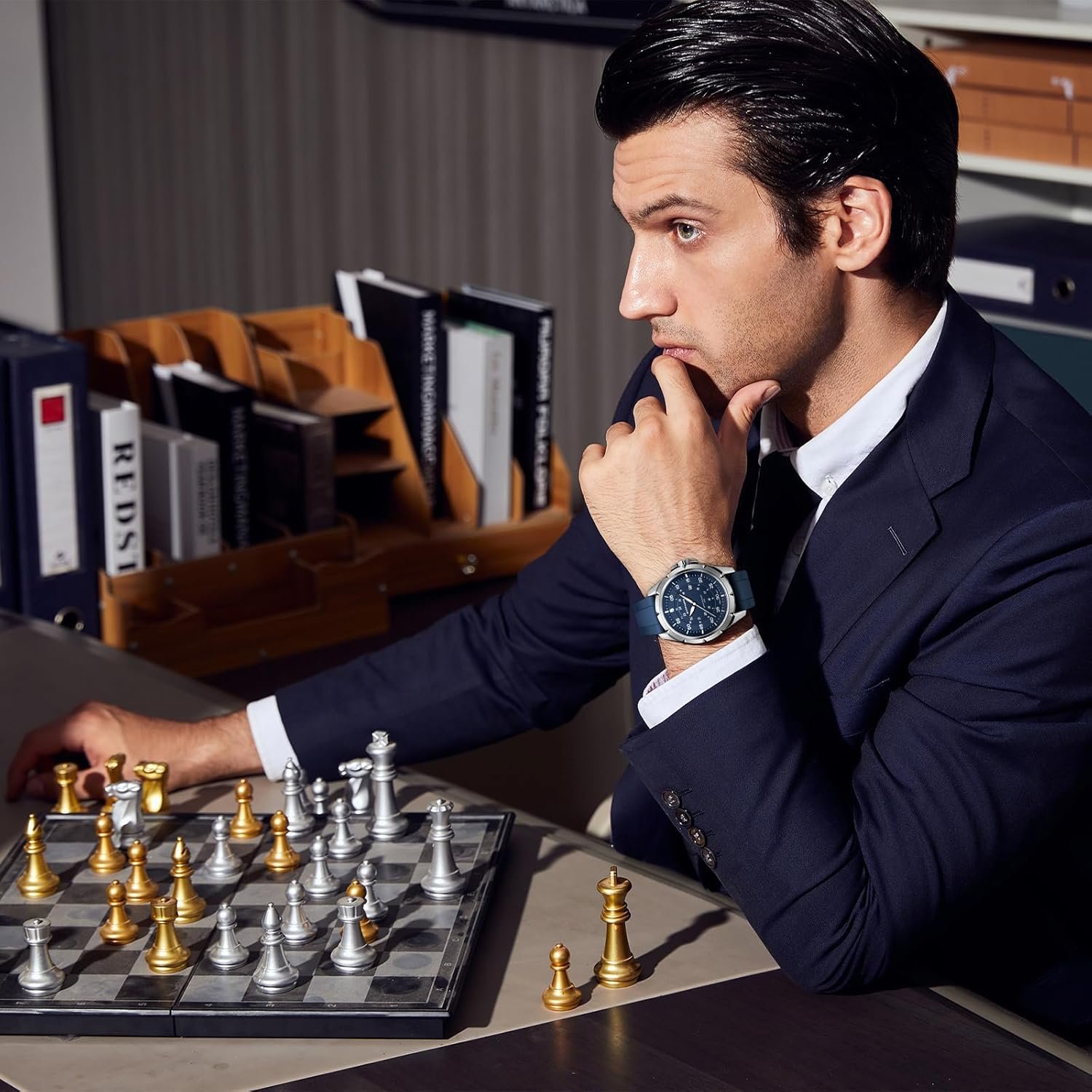 SAPPHERO Men's Silicone Waterproof Watch 5ATM Japanese Quart... - Image 3