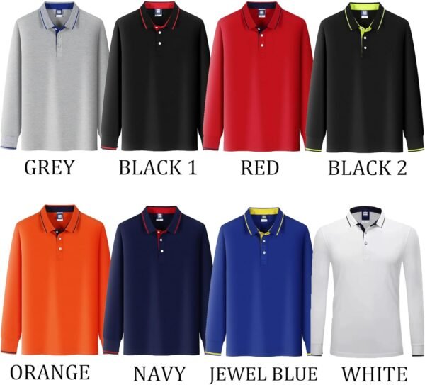 Customised Long Sleeve Polo Shirts Design Your own Personali... - Image 6