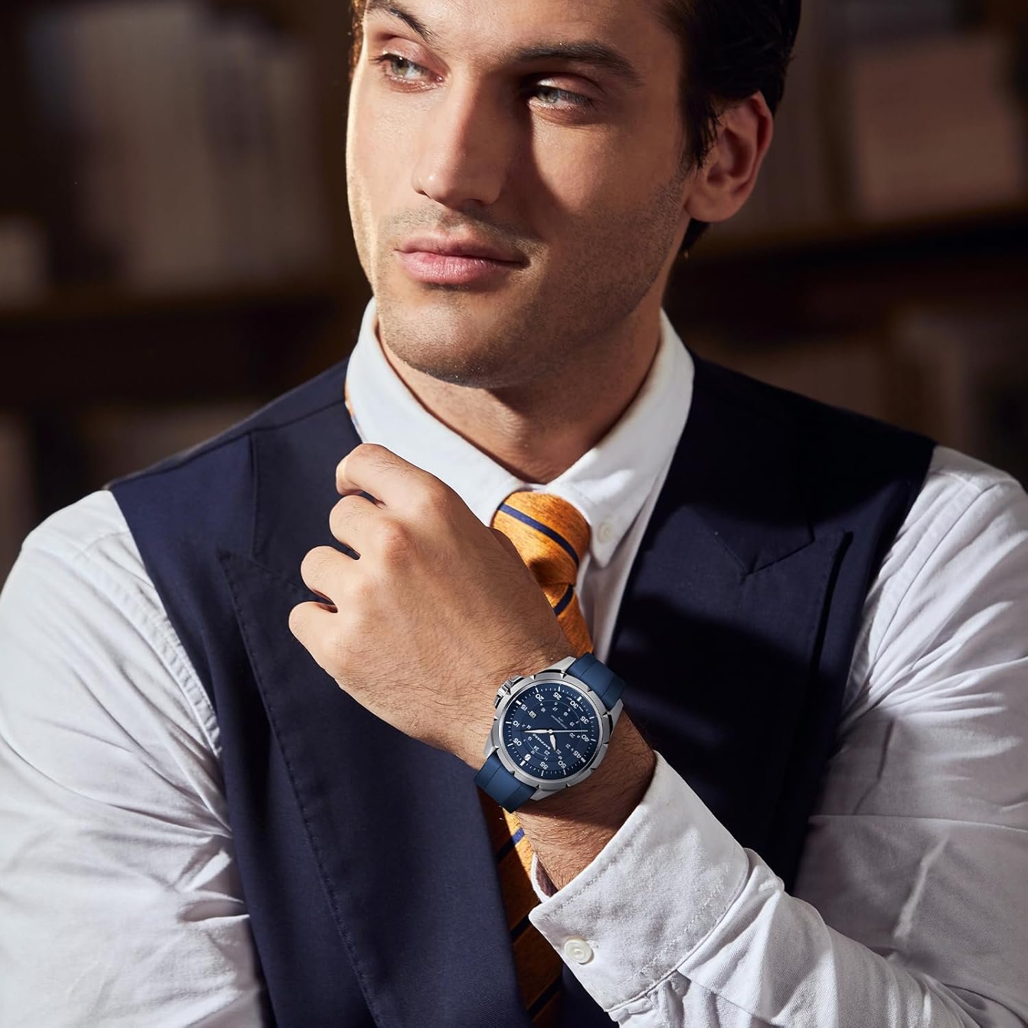 SAPPHERO Men's Silicone Waterproof Watch 5ATM Japanese Quart... - Image 2