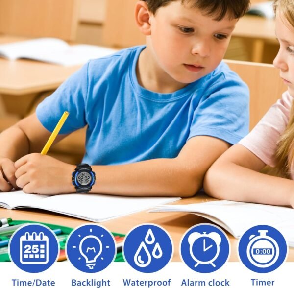 Kids Watch,Boys Watch for 3-15 Year Old Boys,Digital Sport O... - Image 2