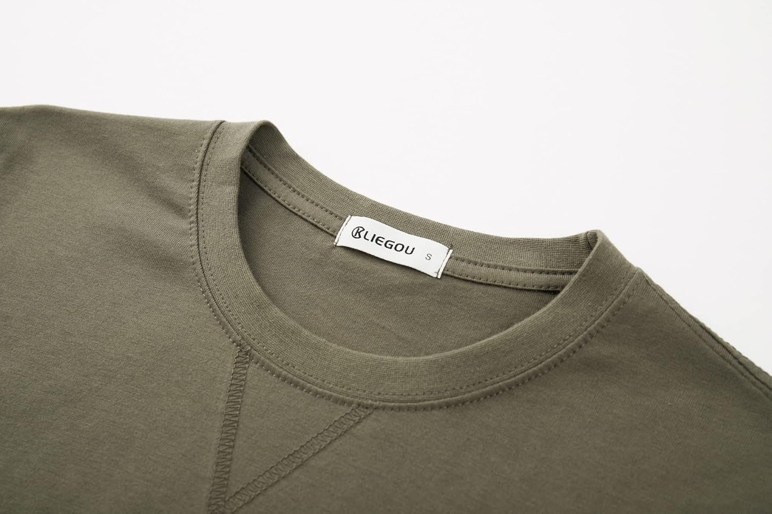 KLIEGOU Mens 100 Cotton Hipster Hip Hop Longline Crewneck T-... - Image 3