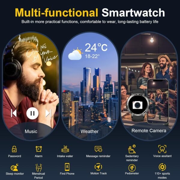 Smart Watches for Men-Bluetooth Call, 1.52" Military Smart W... - Image 7