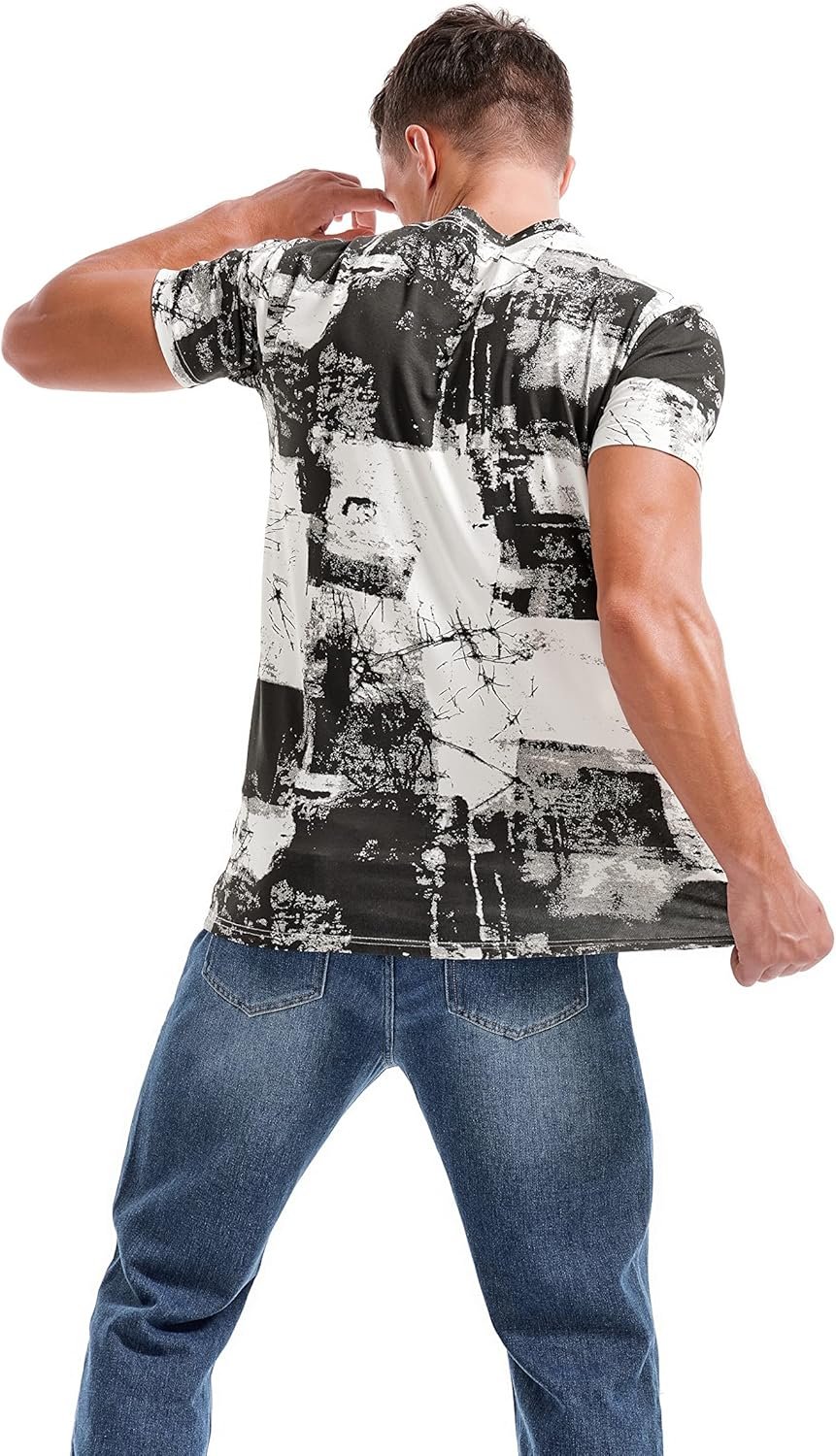 KLIEGOU Mens Hipster Hiphop Tees - Fashion Print T-Shirts - Image 5