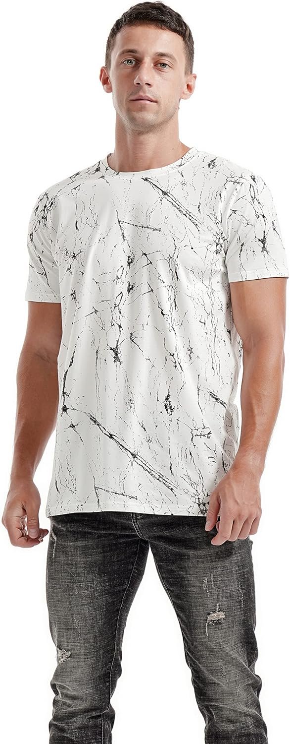 KLIEGOU Mens Hipster Hiphop Tees - Fashion Print T-Shirts - Image 4