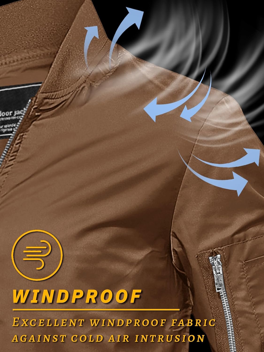 TACVASEN Men's Bomber Jacket Lightweight Casual Spring Fall ... - Image 3