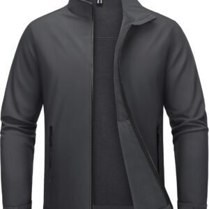 MAGCOMSEN Men's Fleece Lined Softshell Jacket Waterproof Win...