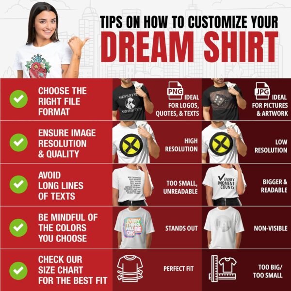 Add Your Own and Text Design Custom Personalized Adult T-Shi... - Image 6