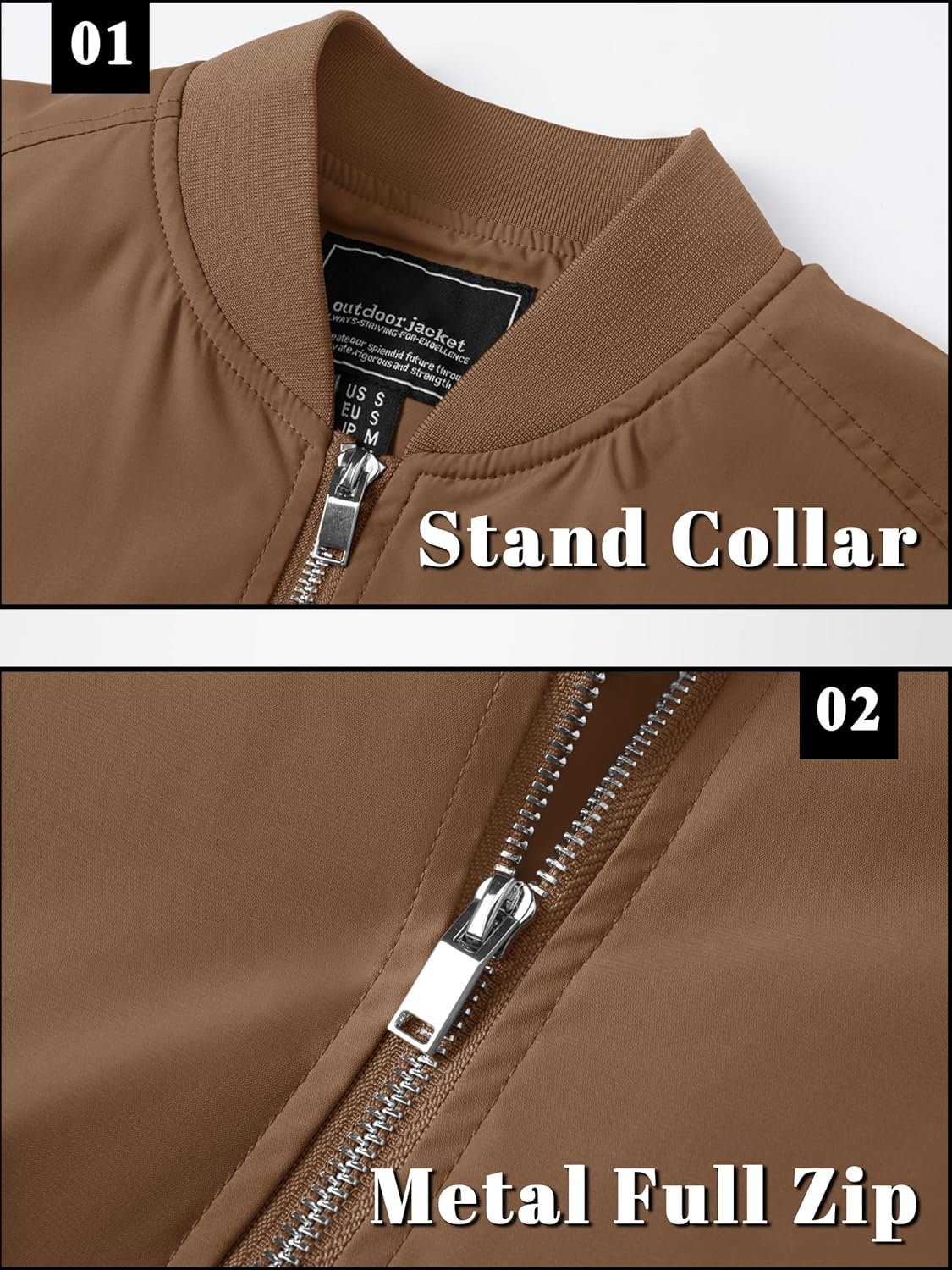 TACVASEN Men's Bomber Jacket Lightweight Casual Spring Fall ... - Image 5