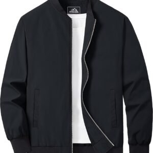 MAGCOMSEN Men's Bomber Jacket Lightweight Casual Zip Up Wind...