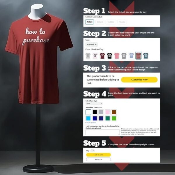 Custom T Shirts Design Your Own with Name or Any Other Text ... - Image 8
