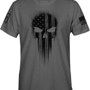 USA American Skull Men's Patriotic T-Shirt