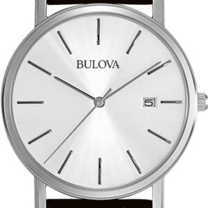 Bulova Men's Classic 3-Hand Calendar Date Quartz Leather Str...