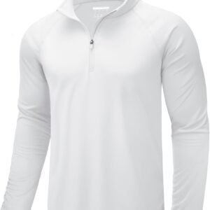 CRYSULLY Men's Long Sleeve 1/4 Zip Shirts Sun Protection Pul...