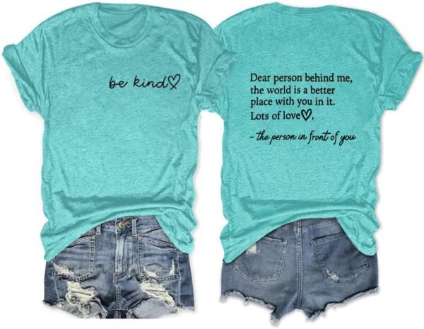 Be Kind Womens T Shirts Cute Graphic Blessed Shirt Short Sle...