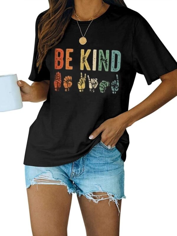 Blooming Jelly Womens Be Kind Shirt Short Sleeve Graphic Tee...