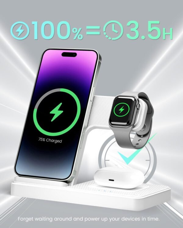 Wireless Charger Charging Station: 3 in 1 Charger Stand for ... - Image 5