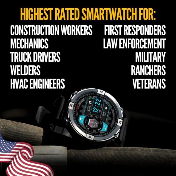 CARBINOX X-Ranger Smart Watch (Answer/Make Calls), Rugged Fi... - Image 3