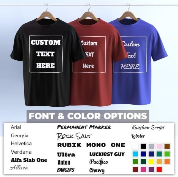 Custom T Shirts Design Your Own with Name or Any Other Text ... - Image 7