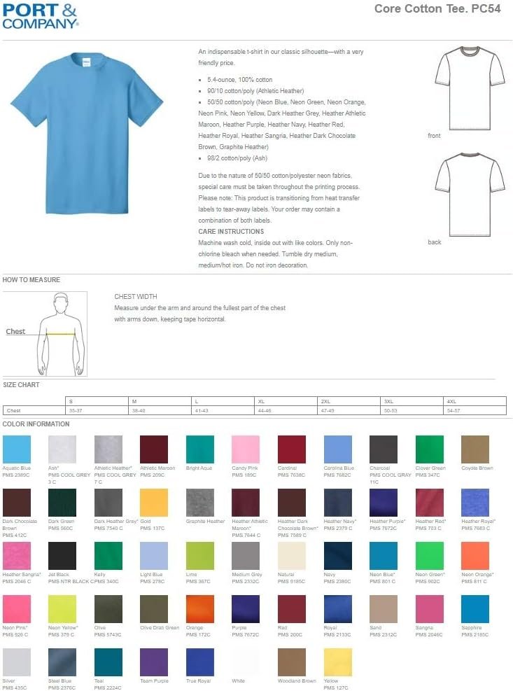 INK STITCH Unisex PC54 Custom Design Your Own Cotton Short S... - Image 3