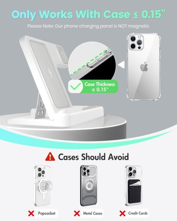 Wireless Charger Charging Station: 3 in 1 Charger Stand for ... - Image 3