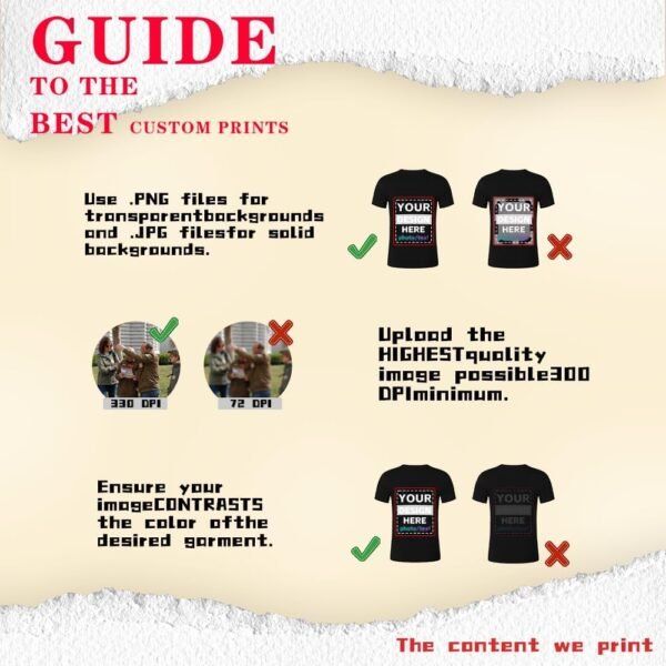 Custom T-Shirts for Men Women Design Your Own Shirt with Tex... - Image 6