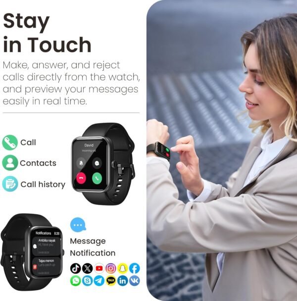 TOZO S3 Smart Watch for Men Women for iPhone&Android, 1.83" ... - Image 2