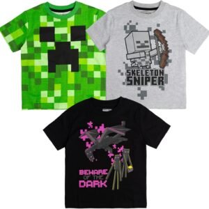 Minecraft Mobs Skeleton Enderman 3 Pack T-Shirts Little Kid ...