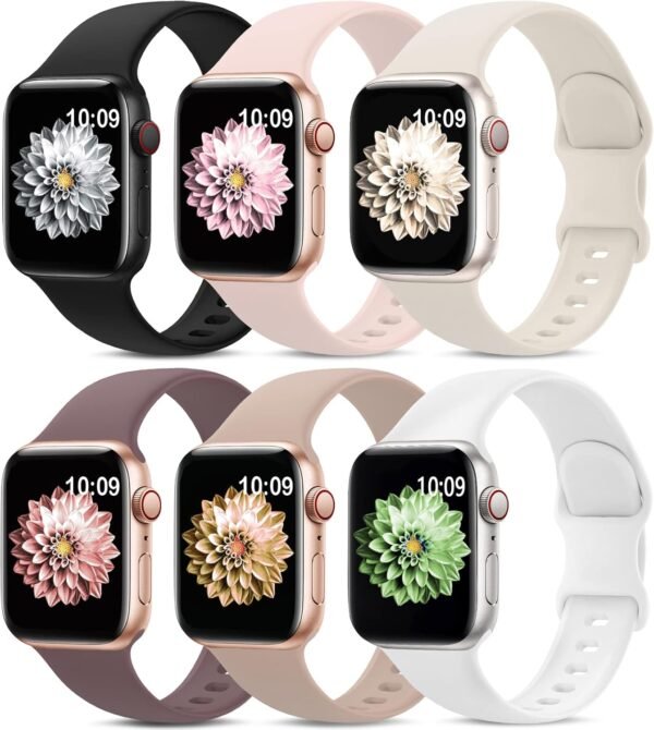 6 Pack Sport Bands Compatible with Apple Watch Band 38mm 40m...