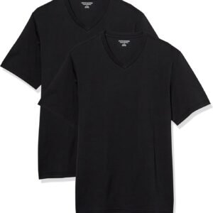 Amazon Essentials Men's Short-Sleeve V-Neck T-Shirts, Pack o...