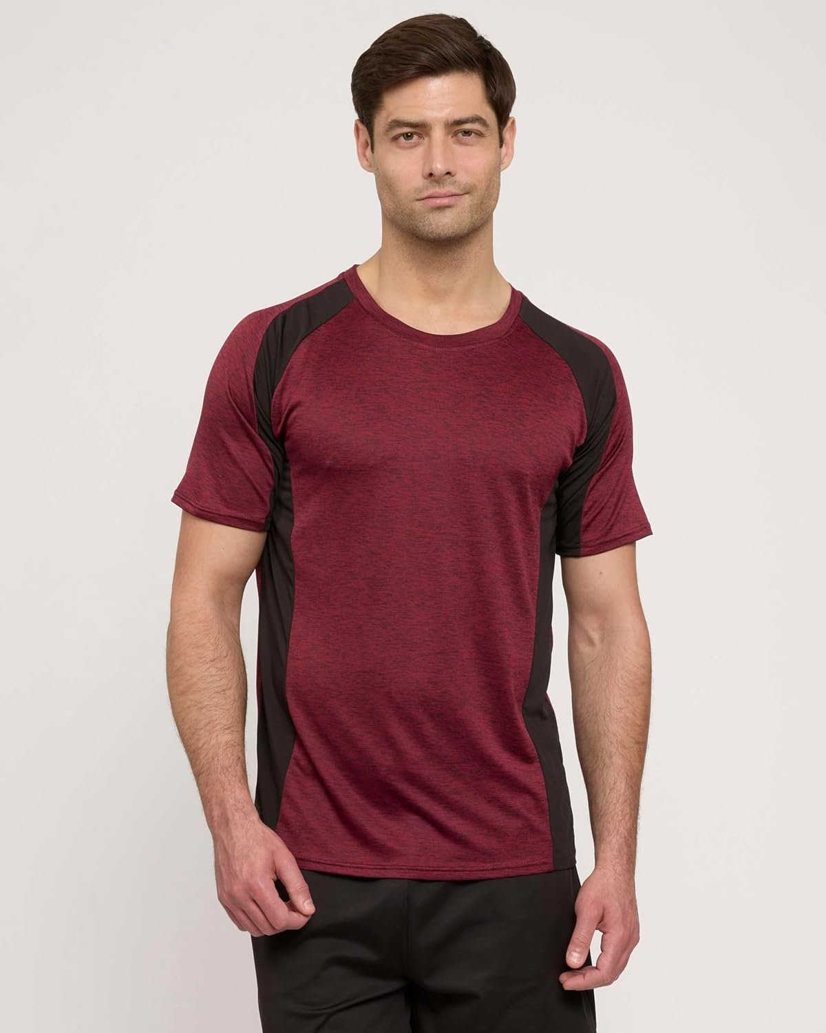 Real Essentials 5 Pack: Men’s Short Sleeve Dry Fit Active Cr... - Image 2