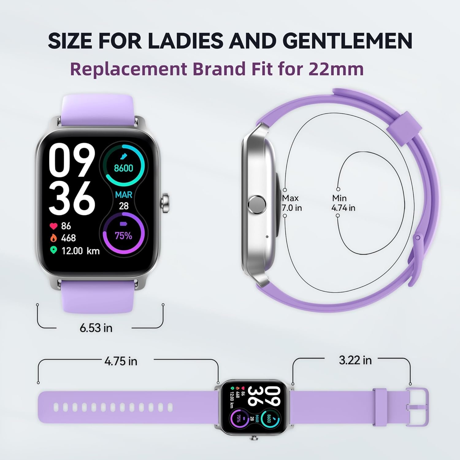 Smart Watch for Women Men, Smartwatch 1.8'' Alexa Fitness Tr... - Image 8