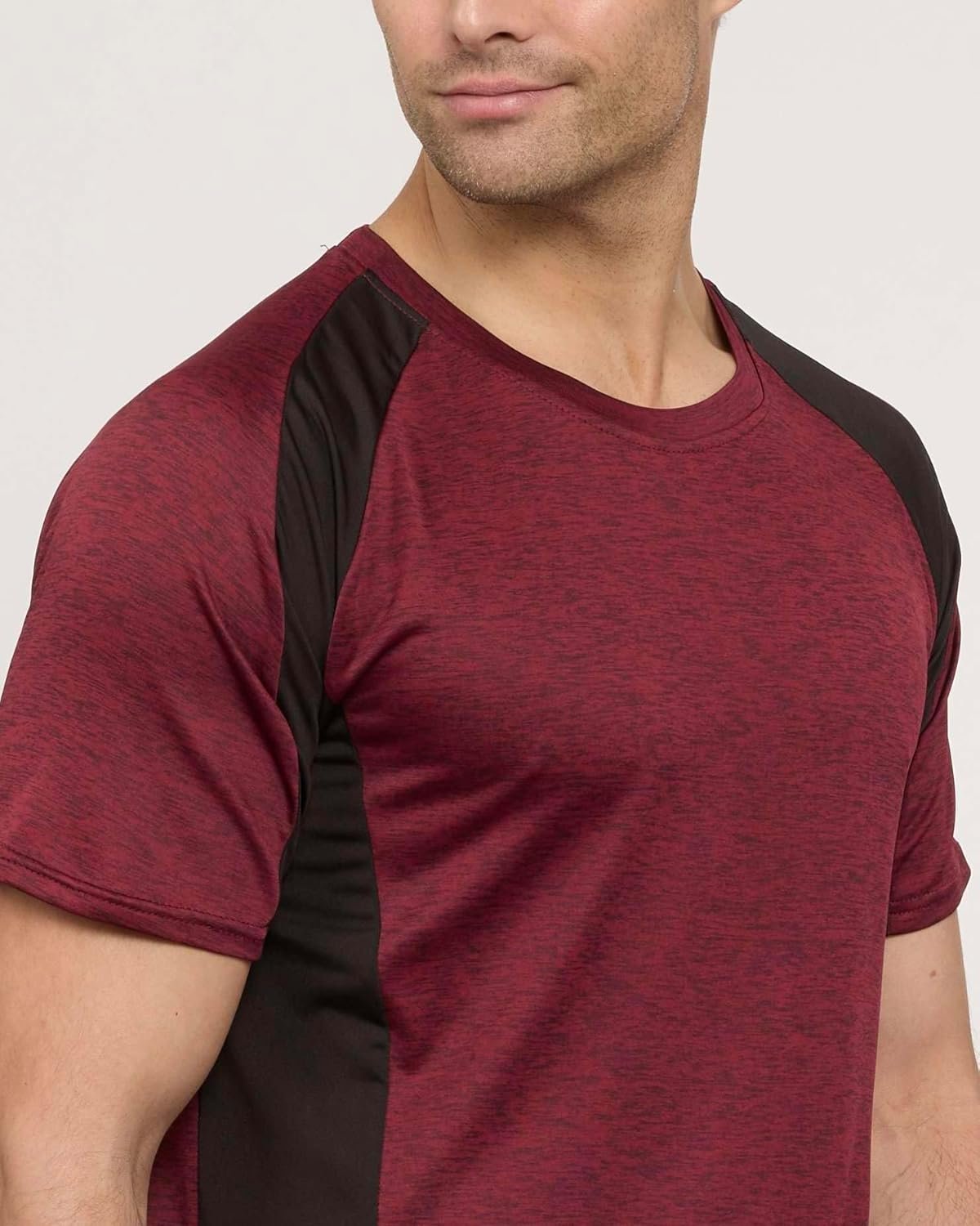 Real Essentials 5 Pack: Men’s Short Sleeve Dry Fit Active Cr... - Image 4