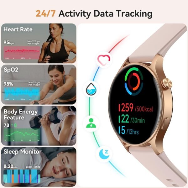 aeac Smart Watch for Women, AMOLED Ultra-Clear Screen Activi... - Image 2