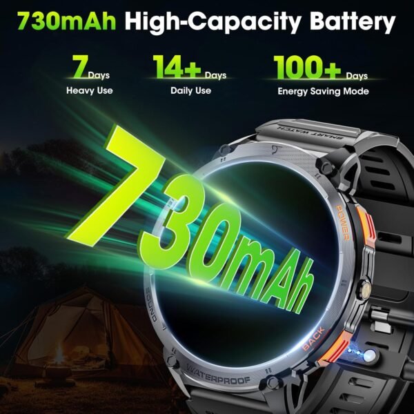 Military Smart Watches for Men, 1.85" HD Large Screen Smart ... - Image 3