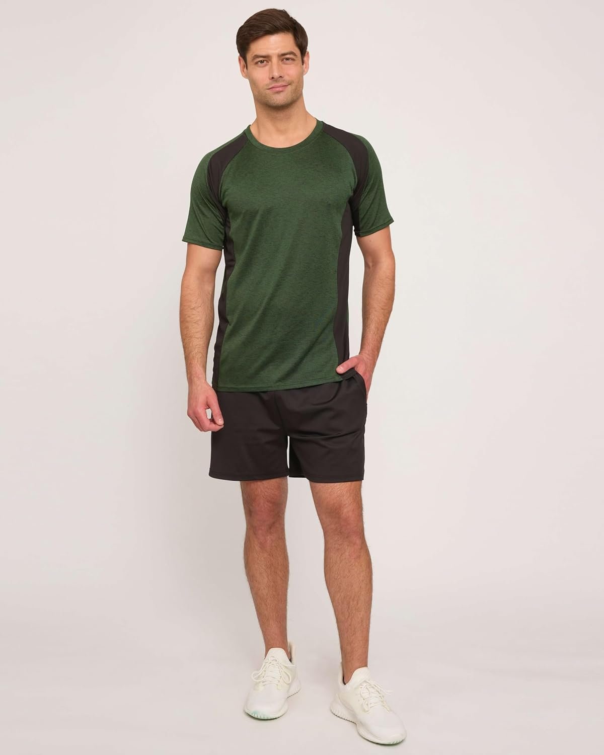 Real Essentials 5 Pack: Men’s Short Sleeve Dry Fit Active Cr... - Image 5